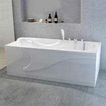 Jiumu acrylic bathtub household independent small apartment embedded bathtub massage rain integrated constant temperature heating