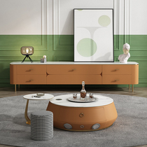 Fimasee Nordic light and luxurious tea table TV cabinet portfolio modern minimalist antibacterial rockboard desktop size households yy
