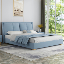 Imperii Manbu Art Bed Small Household Type Storage Double Bed Nordic Washable Tech Cloth Bed Modern Brief D057