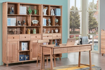 Barbiter Sandalwood Pure Solid Wood No Paint Green Environmentally-friendly Adult Children Triple Door Combined Book Decorated Cabinet