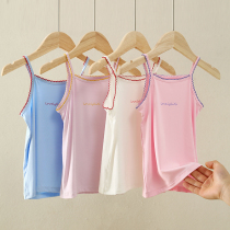 Lace Girls Suspenders Summer thin Modal childrens small vest Sleeveless T-shirt Baby Base shirt top