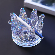 Nordic Ins Wind Crown Ashtrays Cute Teenage Girl girl with cover small number Crystal to decorate creative personality trend