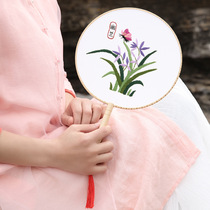Embroidery diy handmade self-embroidered Group fan production gift beginner material bag antique cross-stitch Su embroidery fan