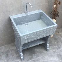 Rural outdoor cement laundry pool Courtyard Vegetable wash basin Sink Imitation marble with washboard Outdoor stone sink
