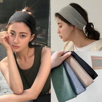 Hair band female summer running knitting women sports wash face Net red headscarf sweat yoga hair set Joker go out simple wide