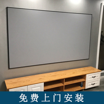 China Broadcasting Palm Picture Frame Screen Nano Anti-Light Projection Screen Home Wall Sticker No Electric Home Cinema 100 120 Inch Laser TV Frame Screen Customization