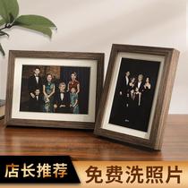 Solid wood photos made into photo frames 8 table simple 6 inch family photo small picture frame hanging wall 7 picture frame 5 ornaments customized