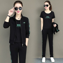 Spring and Autumn new womens loose casual sports suit womens dress three-piece sportswear tide ANTA E ERKE