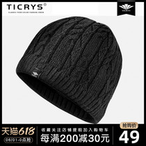 Brand hat Mens autumn and winter warm ski hat Outdoor wool hat Womens knitted hat thickened cotton hat Sports fleece hat