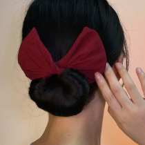 Pure Color Atmospheric Butterfly Junction Disc Hairdresser Printed Magic Twist Clip Sloppy Disc Hair Pellet Head Spin Hair Band