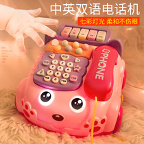 Childrens toys Girl girl baby Baby boy Puzzle early education Music Phone simulation landline 1-2 years old