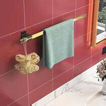Towel rack Light luxury wind bathroom without punching toilet toilet pylons Wall-mounted creative net red space aluminum hanging rod