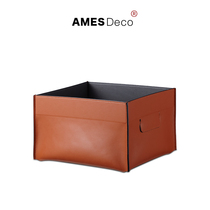 Hermes Home American Leather High-end Model Room Bedroom Home Storage Box Cloakroom Laundry Basket