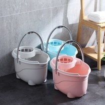 Home new mop bucket living room sanitary cleaning bucket plastic sponge old-fashioned drag bucket squeezed water single bucket wash mop bucket
