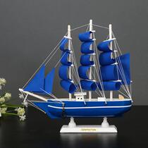 24cm sailboat ornaments creative wooden boat model home wine cabinet living room desk decoration smooth sailing gifts