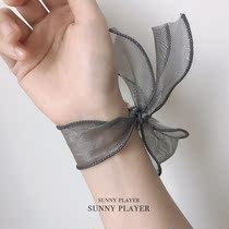 Bridesmaid advanced sense wrist Flower Wedding Bride gray hand flower Super fairy beautiful bracelet flower wedding sister hand gift