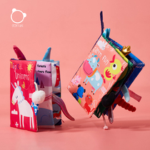 SoftLife baby boob book early to teach 0-3-year-old baby can bite without rotten puzzle sound paper toy stereo tail