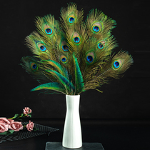 Pure natural peacock feather tail large eyes DIY ornament Home furnishing Living room Wedding Vase Decorations