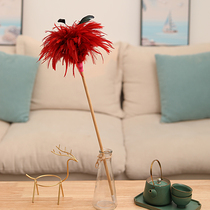 Pure handmade real chicken feather duster household dust removal Zen child color decoration does not shed hair cleaning dust blanket cleaning brush