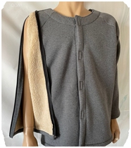 Arm injury dedicated clothes arm fracture facilitates paralysis patient side zipper pajamas long sleeve cotton pajamas spring and autumn