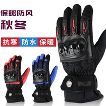 Motorcycle gloves men winter Waterproof warm and anti-fall four seasons anti-fan car gloves Knight gloves racing gloves
