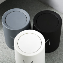 Round trash can covered living room household bathroom kitchen bedroom toilet toilet simple Nordic creative