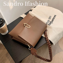 Sandro Ifashion small bag female 2020 New all one shoulder shoulder bag small square bag soft leather mobile phone