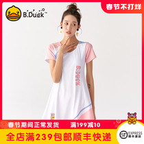 B. Duck little yellow duck swimsuit womens one-piece conservative student wear 2021 new cover belly slim soaking hot spring swimsuit
