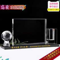 Class reunion souvenir custom crystal photo frame table pen holder Photo graduation anniversary practical creative ornaments