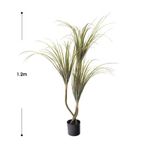 Sentins wind simulation plant decoration large Nordic fake green plant potted ornaments red iron tree Brazilian iron landing