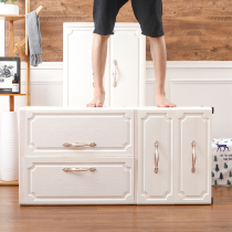 Large childrens wardrobe Double door drawer storage cabinet Multi-layer plastic clothes locker Baby baby wardrobe