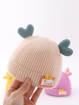 Baby hat winter cute newborn baby baby wool hat warm autumn and winter warm newborn male and female child knitted hat