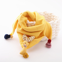 Baby scarf autumn and winter pure cotton cute infant baby triangle scarf warm and windproof winter mens and womens childrens bib