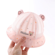 Baby hat Summer thin shade pure cotton cute spring and summer newborn baby baby sunscreen sun fisherman hat