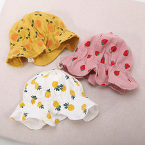 Baby hat spring and autumn thin cotton Princess cute autumn newborn girl baby baby fisherman hat autumn