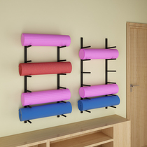 Yoga mat storage shelf Finishing rack Household cannon barrel wall-mounted rack Fitness room sports equipment placement rack
