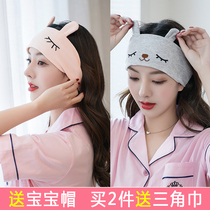 Postpartum hair harness confinement hat postpartum windbreak spring and autumn maternal hat pregnant woman headscarf hair band cotton thin fashion