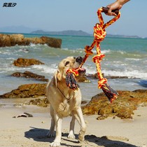 Extra-large interactive cotton knot pet bite-resistant teeth molars dog bite stick Golden Labrador big dog toy