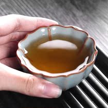 Ruyao master cup Household single Kung Fu Tea cup Ceramic tea cup Single cup personal special high-grade gift tea set