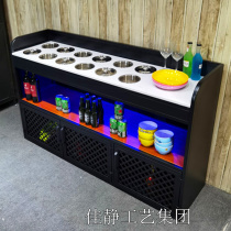 Industrial wind self-service string incense hot pot restaurant seasoning table seasoning table sauce table sideboard cupboard cupboard small material storage locker