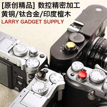 Fuji camera shutter button key cap X100F XT3 XT30 Leica brass titanium alloy Wood