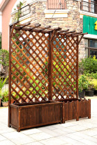 Anti-corrosion wood fence grid garden flower box wall decoration climbing shelf fence outdoor courtyard balcony flower stand partition
