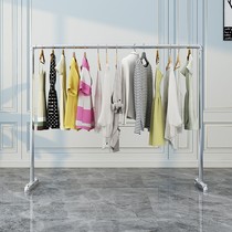 Steel tube clothes hanger floor outdoor home Balcony Bedroom Hanging Clothes Galvanized Simple Single Bar Style Sunburn 0503g