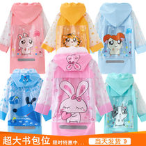 Childrens raincoats boys primary school girls kindergarten with schoolbags ponchos dinosaurs 3-6-12 years old 10