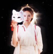The Gods Teen Girl Photo Props Mask Color Plover Day Style And Wind Fox Half Face Ancient Wind Cat Face Mask Cat Face Mask