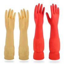 Summer household dishwashing gloves extended clean protection work thin durable kitchen rubber latex waterproof