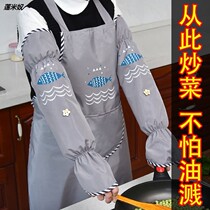 Gloves housework cleaning anti-scalding and anti-oil stain cuffs cooking oil splash gloves waterproof apron long sleeve kitchen protection