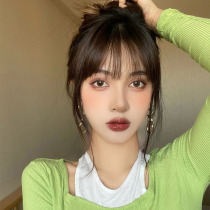 Air bangs wig female Net red 3d with sideburns fake bangs natural forehead invisible no trace Qi bangs wig
