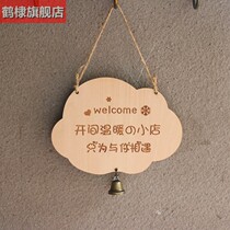 Wooden listing signs gifts shop decoration welcome to visit business double-sided things to go out simple logo