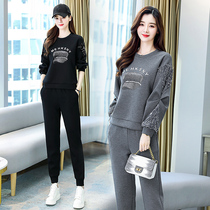 Casual Sports Suit 2022 Woman Spring Autumn New Fashion Temperament Foreign Air Weight Reduction Leisure Wear two sets